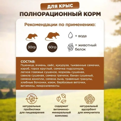 Микимилс (Mikimeals) 0,4кг корм для крыс (477047) фото
