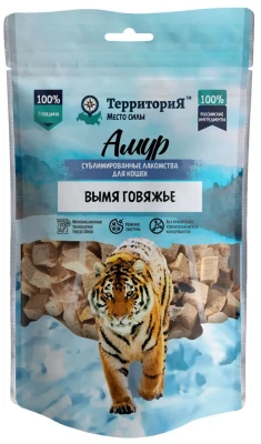 ТерриториЯ Амур 0,045кг Вымя говяжье лакомство сублимированное для кошек  фото