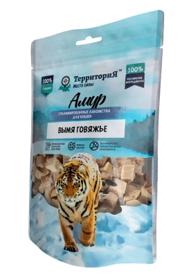 ТерриториЯ Амур 0,045кг Вымя говяжье лакомство сублимированное для кошек  фото
