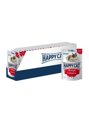 Happy Cat 0,085кг говядина кусочки в соусе для стерилизованных кошек (402649) фото