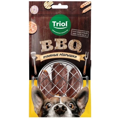 Triol 0,11кг BBQ Румяные рёбрышки лакомство для собак
