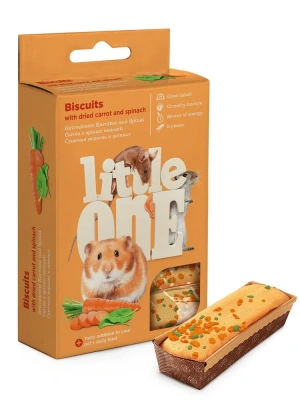 Little One 0,035кг Бисквиты (5шт) с морковью для хомяков, крыс, мышей и песчанок фото