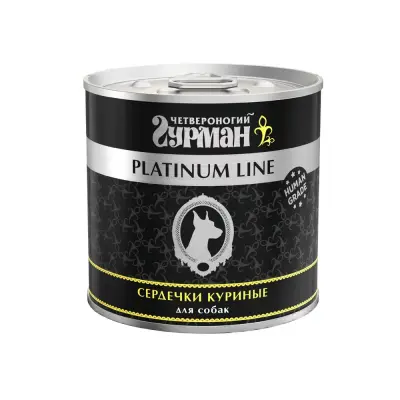 Четвероногий гурман 240г Platinum Line с сердечками куриными для собак (544058) фото