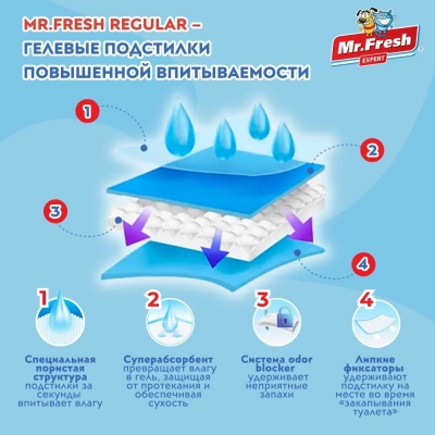 Пеленки (Mr.Fresh) Regular для ежедневного применения (60*60) 24 шт. фото