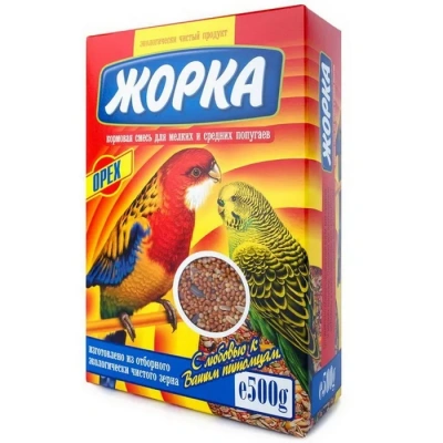 Жорка 0,5кг корм для мелких и средних попугаев Орех (новая упаковка) фото