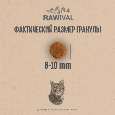 RAWIVAL Gifts of Land & Sea курица и рыба для взрослых кошек, 0,4 кг фото