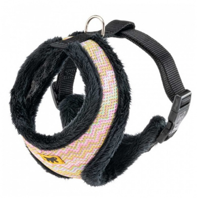 Шлейка Ферпласт Nikita Fur M цветная с мехом (шея 30см; грудь 43-61см), 20мм