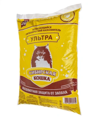 Наполнитель (Сибирская кошка) 20л Ультра условно-комкующийся для кошек фото