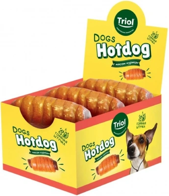 Triol 0,07кг Fun Food Хот дог лакомство для собак (шоу-бокс 6шт.)