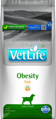 Farmina (Фармина) Vet Life Obesity Dog 12кг с рыбой для собак