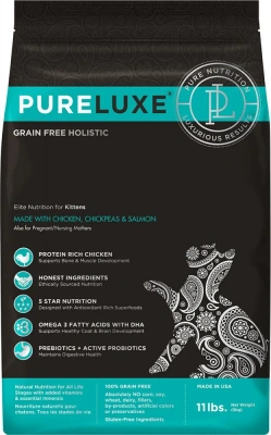 PURELUXE 0,4кг Элитное Питание для котят с курицей, нутом и лососем (940095) фото