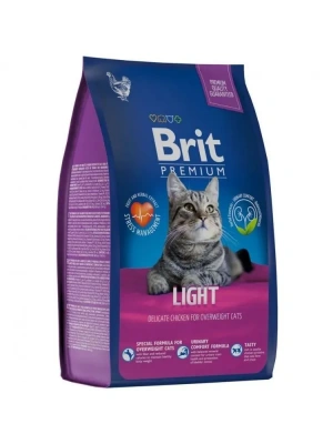 Brit Premium Cat Light 0,8кг курица сухой для кошек с избыточным весом (5049783) фото