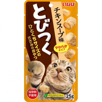 Inaba Tobitsuko 0,025кг со вкусом куриного бульона лакомство для кошек фото