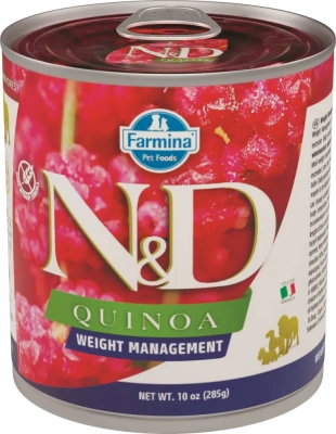 Farmina (Фармина) N&D 0,285кг DOG QUINOA WEIGHT MANAGEMENT с киноа, для контроля веса для собак фото