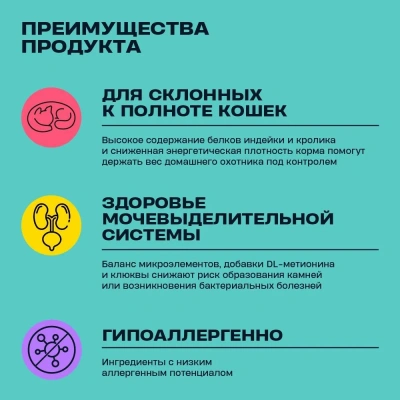 Wellement 0,35кг с индейкой и кроликом сухой для стерилизованных кошек (003683) фото
