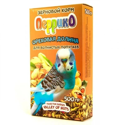 Перрико 0,5кг Зерновой корм для волнистых попугаев Ореховая долина фото