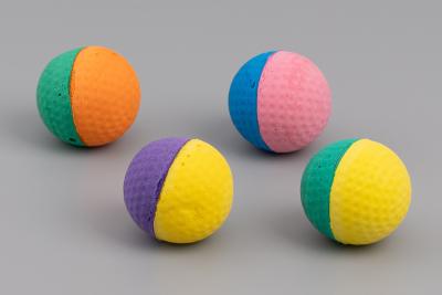 Игрушка Nunbell набор Мячики-зефирки d=4см, шоу-бокс 48шт, микс для кошек 