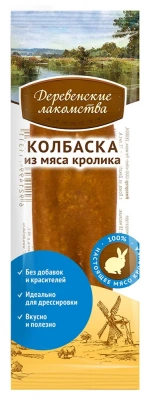 Деревенские лакомства 0,008кг мини колбаски из мяса кролика для собак (76050090) фото
