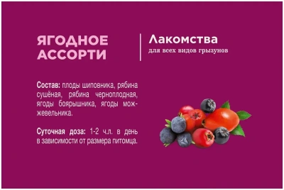 Little One 0,2кг Лакомство Ягодное ассорти для грызунов фото