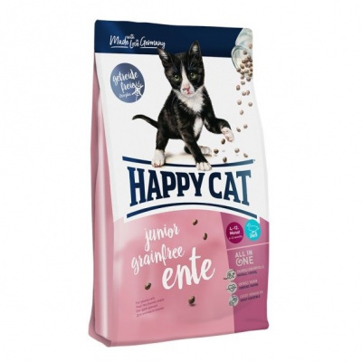 Happy Cat Junior Grainfree 1,4кг утка сухой для котят (5 нед. - 12 мес) (113716)