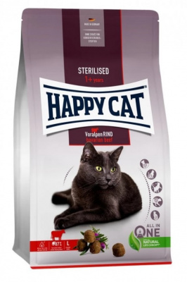 Happy Cat Sterilised 0,3кг альпийская говядина сухой для стерилизованных кошек (140507)