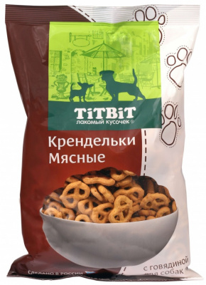 TiTBiT 0,5кг крендельки мясные с говядиной печенье для собак