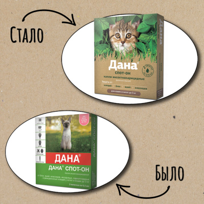 Дана Спот-Он капли (2пип) от блох, клещей, вшей, власоедов для котят и кошек до 3кг (ЛИЦЕНЗИЯ) фото
