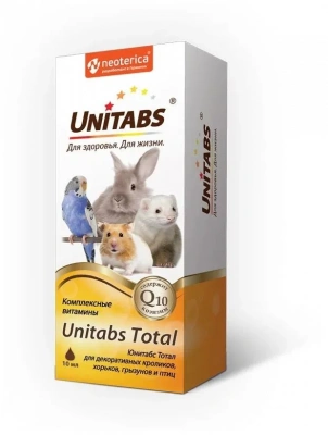 Unitabs Total 10мл витаминно-минеральный комплекс для кроликов, птиц и грызунов фото