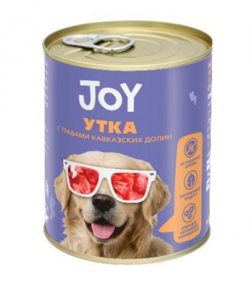 Joy 0,34кг утка беззерновой влажный для собак средних и крупных пород фото