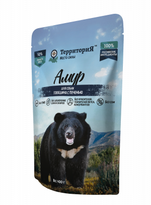 ТерриториЯ Амур 0,4кг Говядина с печенью влажный корм для собак фото