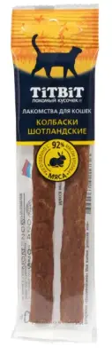 TiTBiT 0,02кг Золотая коллекция колбаски Шотландские для кошек фото