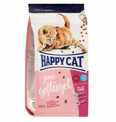 Happy Cat Junior 0,3кг птица сухой для котят (5 нед. - 12 мес) (113631)