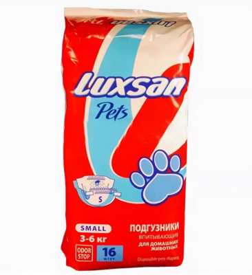 Подгузники (Luxsan) Premium для животных Small 3-6кг №16 (12) фото