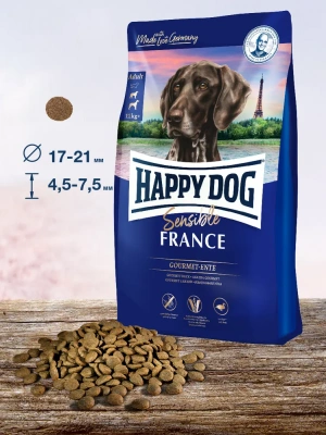 Happy Dog Supreme Sensible France 2,8кг утка с картофелем монобелок сухой для собак средних и крупных пород при пищевой аллергии фото