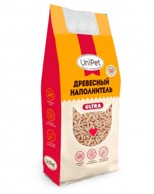 Наполнитель (UniPet) 15л древесный премиум класса для кошек