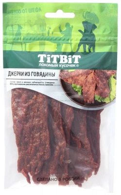 TitBit 0,07кг Меню от Шефа джерки мясные из говядины фото