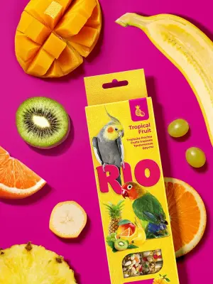 Rio 0,075кг*2шт палочки для средних попугаев с тропическими фруктами фото