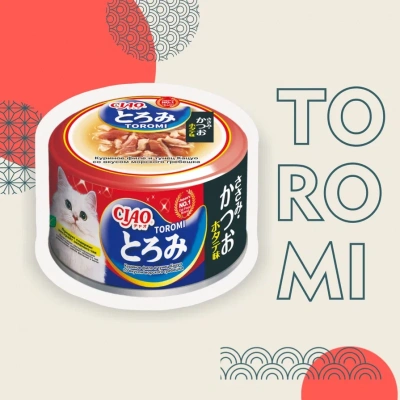 Inaba Ciao Toromi 0,08кг Куриное филе и тунец Кацуо с гребешком консервы для взрослых кошек фото