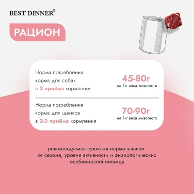 Best Dinner Super Premium Мясные деликатесы 0,34кг телятина (для юниоров) консервы для щенков (264393) фото