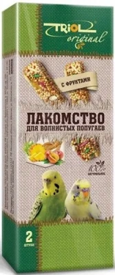 Triol 0,055кг лакомство с фруктами для волнистых попугаев (2 шт) фото