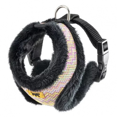Шлейка Ферпласт Nikita Fur XS цветная с мехом (шея 20см; грудь 26-38см), 15мм