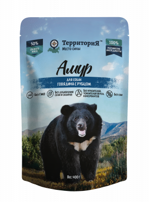 ТерриториЯ Амур 0,4кг Говядина с рубцом влажный корм для собак фото
