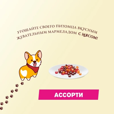 TiTBiT 0,12кг мармелад мясной ассорти лакомство для собак 025901 фото
