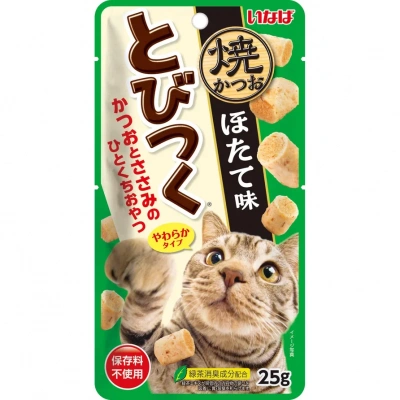 Inaba Tobitsuku Yakikatsuo 0,025кг со вкусом морского гребешка лакомство для кошек фото