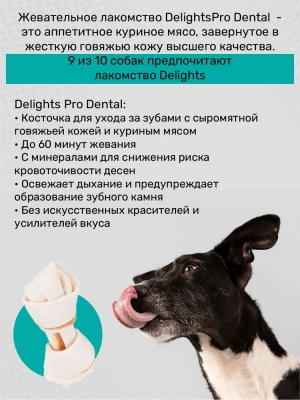 Косточка (8in1) Delights Pro Dental  XS для чистки зубов с курицей 7.5см, 12гр (8948) фото