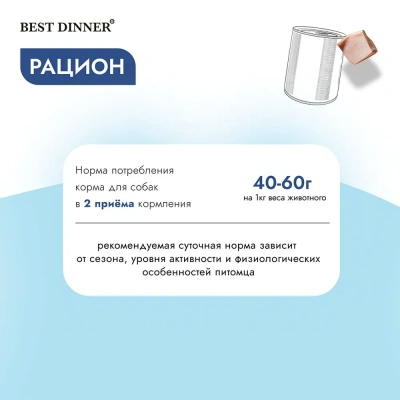 Best Dinner Vet Profi Renal 0,34кг птица (диета против почечной недостаточности) консервы для собак (406685) фото