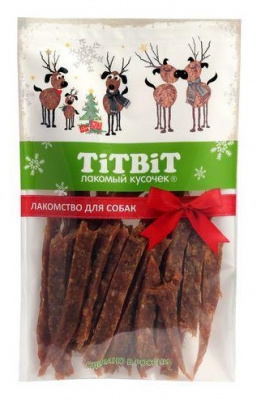 TiTBiT 0,06кг нарезка из говядины для собак (Новогодняя коллекция) 