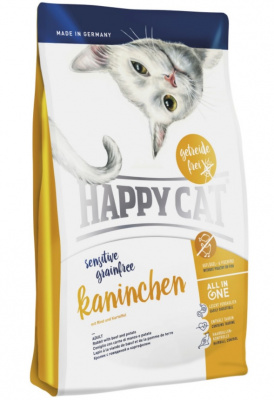 Хеппи Кет Sensitive Grainfree 1,4кг кролик беззерновой сухой д/кошек (080995)