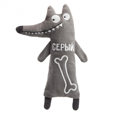 Игрушка (Triol) Сказка "Волк серый" мягкая для собак, 150мм/190мм