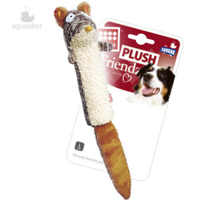 Игрушка (GiGWi) 75309 Белка с пищалкой 29см для собак, серия PLUSH FRIENDZ